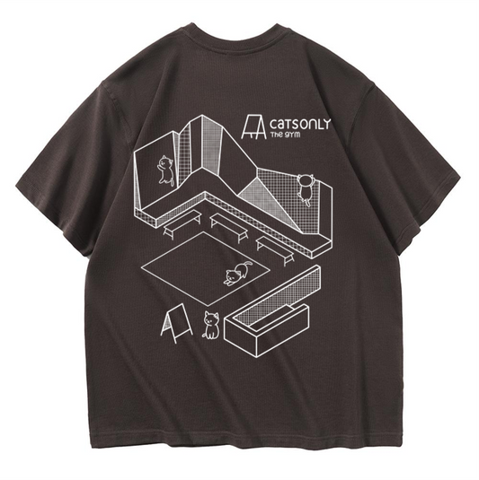 CATS GYM Tee - Chocolate